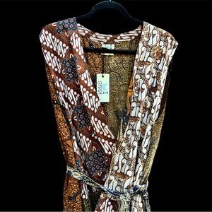Jaded Gypsy Sweet Talker Vest Boho Print Cotton Tunic
